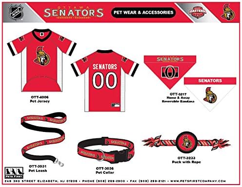 NHL Ottowa Senators Puck Toy for Dogs & Cats. Play Hockey with Your Pet with This Licensed Dog Tough Toy Reward!