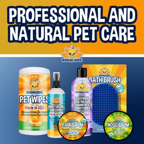 Bodhi Dog Paw Balm - Lick Safe - USDA Organic Paw Butter - Natural Paw Moisturizer Heals Dry, Cracked Paw Pads - Winter Protection - Pet Paw Balm for Dogs & Cats - Better than Paw Cream, Paw Wax (2oz)