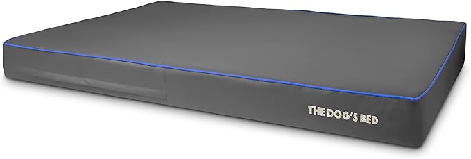 The Dog’s Bed Orthopedic Memory Foam Dog Bed, XXXL Grey/Blue, Pain Relief for Arthritis, Hip & Elbow Dysplasia, Post Surgery, Lameness, Supportive, Calming, Washable Cover, Veterinary Approved