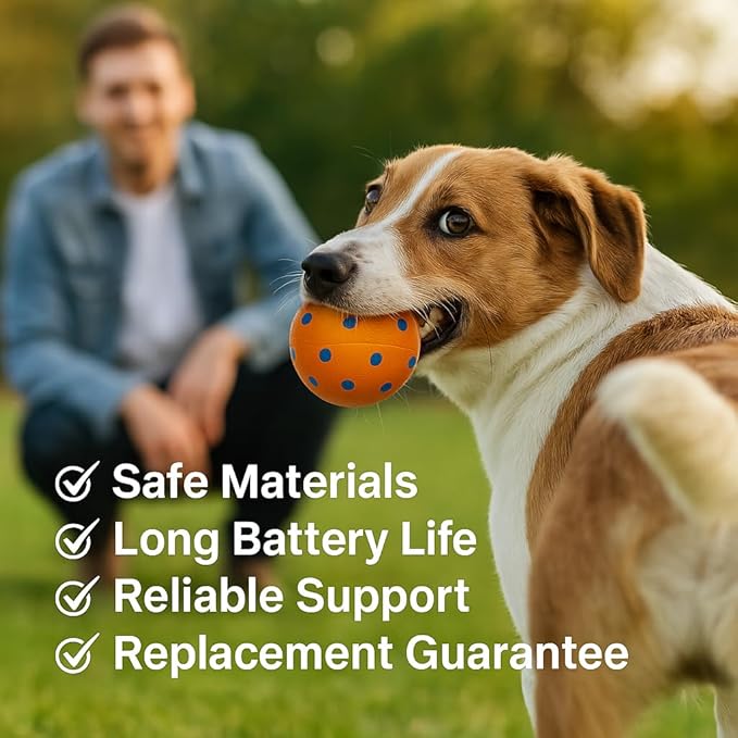 Interactive Dog Toy for Medium & Large Dogs – Smart Automatic Ball with Rolling & Bouncing Modes, Durable E-TPU, USB-C Rechargeable, Indoor & Outdoor Play