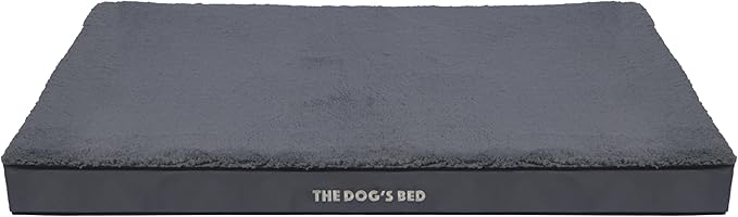 The Dog’s Bed Orthopedic Dog Bed, XXL Grey Plush, Waterproof, Supportive Dog Bed with Washable Replaceable Covers, Veterinary Approved