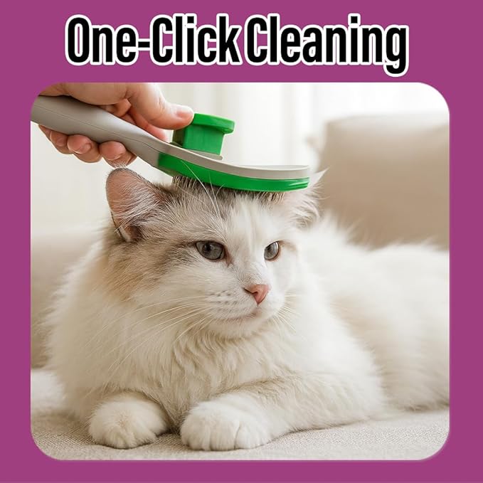 2 Pcs Self Cleaning Slicker Brush & Bath Brush For Dogs and Cats - Skin Friendly Deshedding Dog Brush Suitable For Shedding & Haired Pets, Green