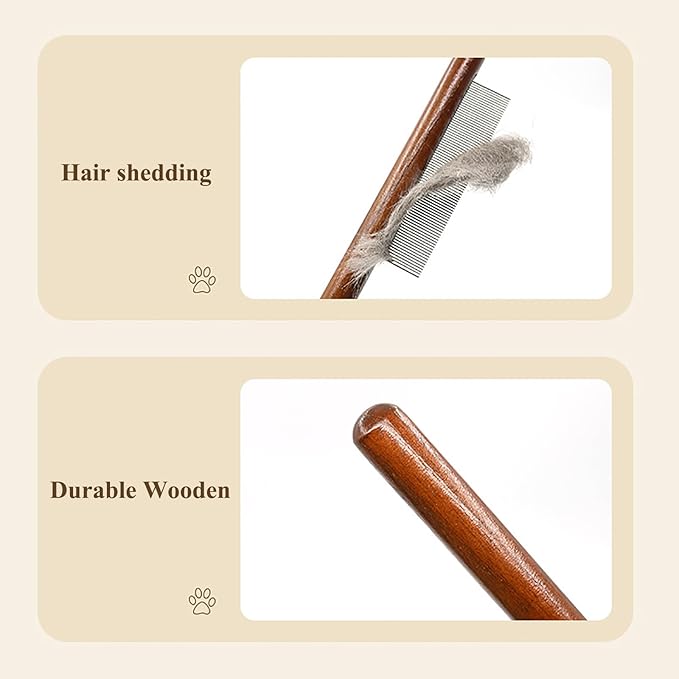Pet Dog Cat Shedding Comb - Hair Buster Grooming Comb for Cats and Dogs, Rabbits, Daily-Use Cat Deshedding Brush, for Cats with Short and Long Fur (Dense Teeth)