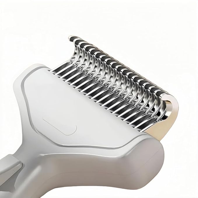 Undercoat Rake for Dogs & Cats, Deshedding Brush for Long haired Pets,Dog Brush for Shedding with Release Button,Best Cat Undercoat Brush&Deshedding Tool for Grooming