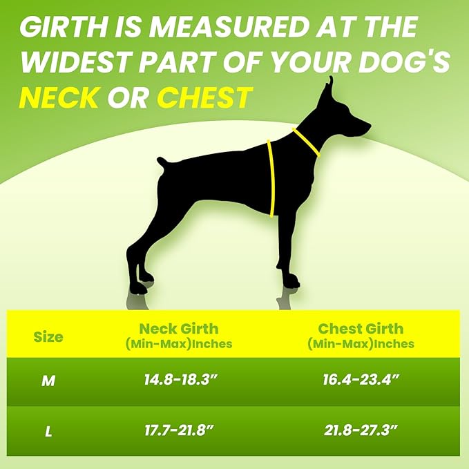 Black No Pull Adjustable Reflective Breathable Heavy Duty Dog Vest Harness for Medium Large Dogs with Quick Release Buckles Soft Padded Handle & Metal Front Back Clip for Walking Training, M