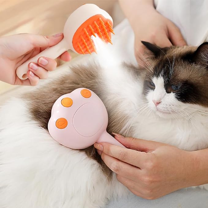 Cat Steam Brush, Pet Grooming Brush USB Charging Dog Spray Comb with Water Tank for Cats Dogs Hair Shedding