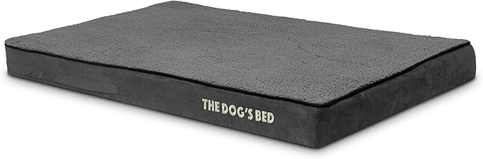 The Dog’s Bed Orthopedic Memory Foam Dog Bed, XL Grey Plush, Pain Relief for Arthritis, Hip & Elbow Dysplasia Post Surgery, Lameness, Supportive Calming, Waterproof Washable Cover, Veterinary Approved