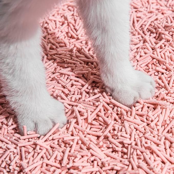 Michu Tofu Cat Litter Natural Clumping Tofu Cat Litter, Fast Clumping and Easily Scoop-able 5.5lb/88oz 5 Scents - Peach, 3 Pack