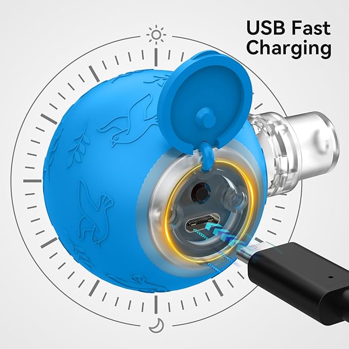 Interactive Cat Toys Ball for Indoor Cats, Automatic Pet Toys for Bored Indoor Adult Cats, Motion Activated, USB Rechargeable, Christmas Birthday Gifts (Blue)