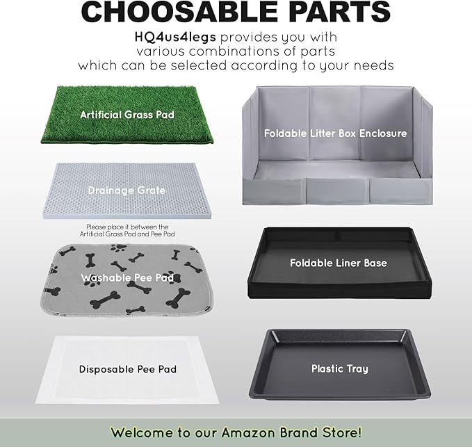 Dog Grass Pad with Tray Small 23" x 16", Dog Puppy Litter Box with Odor Free Artificial Grass Pee Pads for Dogs Potty Tray with Hemmed Edge, Realistic for Indoor Balcony