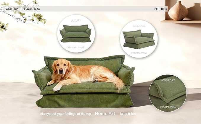 Pet Sofa Bed, Specially Designed for Small and Medium-Sized Dogs and Cats, is a Modern and Comfortable Pet Sofa That is Easy to Clean(Green)