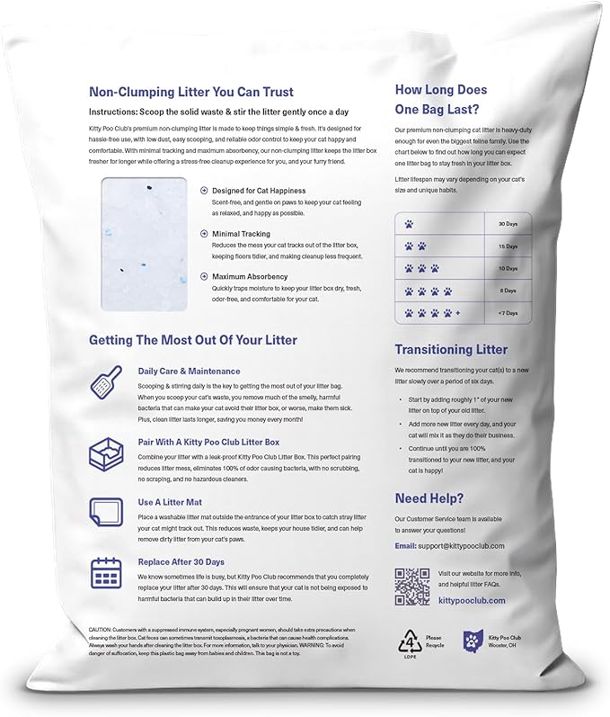 Crystal Silica Cat Litter – Lightweight, Low-Dust, Fast-Absorbing Litter with Extended Odor Protection