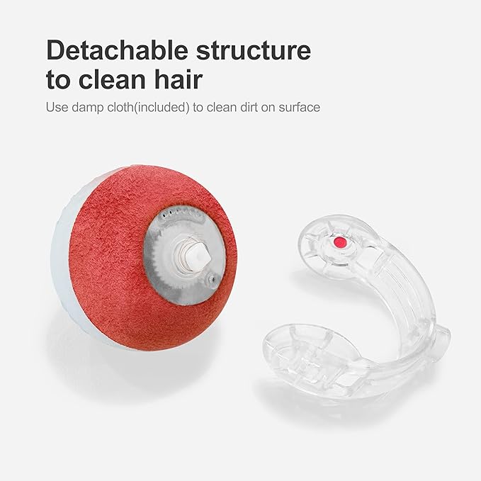 Interactive Cat Toys for Indoor Cats,The 3rd Generation Agile Moving Cat Ball with Elastic Mesh Tail,Automatic Kitten Toys for Bored Indoor Adult Cats,Motion Activated (Orange)