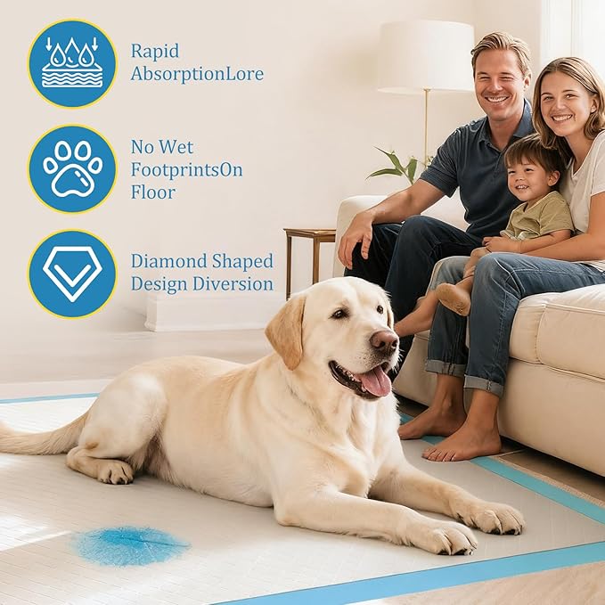 Extra Large Dog Pee Pads, 31"x47" Jumbo Puppy Potty Training Pads | 40 Count Super Absorbent & Leak-Proof Pads for Large Breed Dogs, Great for Crate Lining & Floor Protection