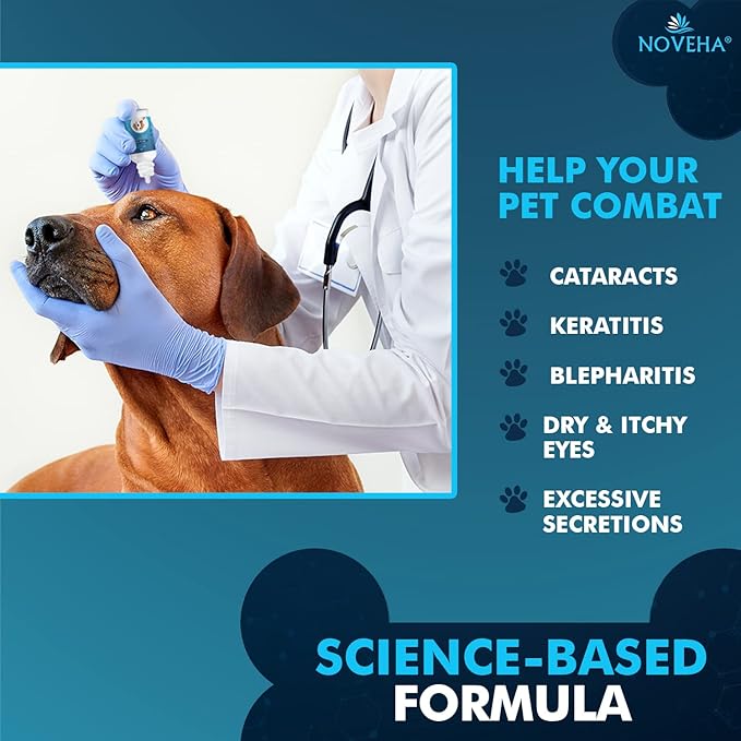 NOVEHA Pet Drops Wash โ Gentle & Safe Cleansing for Dogs, Cats, Horses & Rabbits โ 3x10mL
