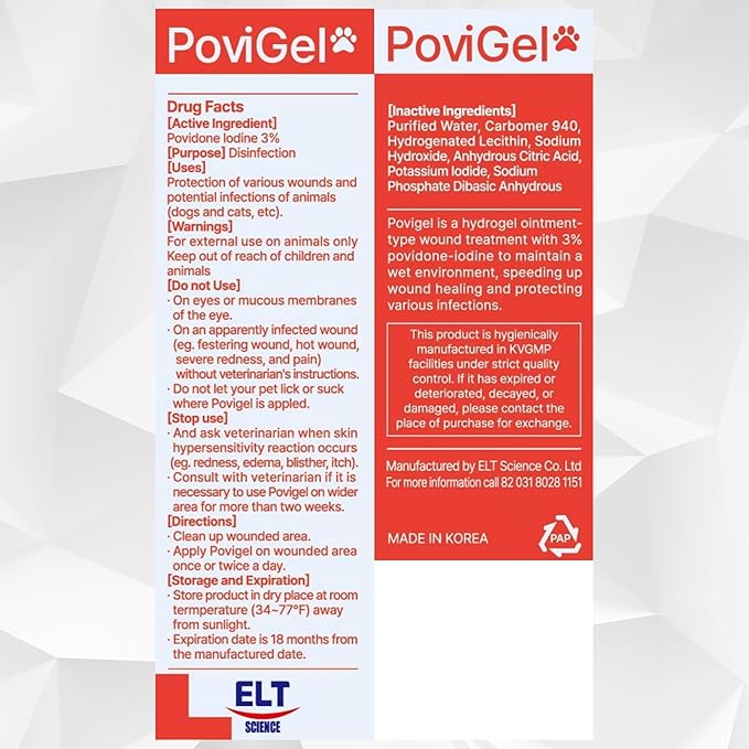 Dog Wound Care Ointment with Povidone Iodine 3%, Relieves Pain, Itching Skin, Ringworm, Hot Spots, Ear Infection, Yeast, Irritations, Cuts, Treatment for Dogs and Cats, Safe for All Animals, 0.7 fl oz