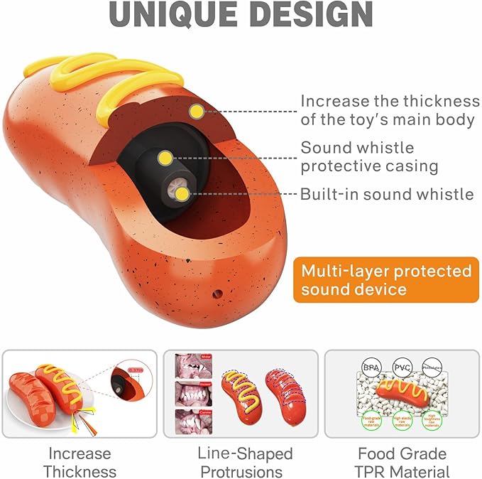 LiuMelinda Dog Chew Toys for Aggressive-Chewers - Indestructible Dog Toy for Aggressive Chewer(2-Pack),Tough Chew Toys for Dogs (Rubber)