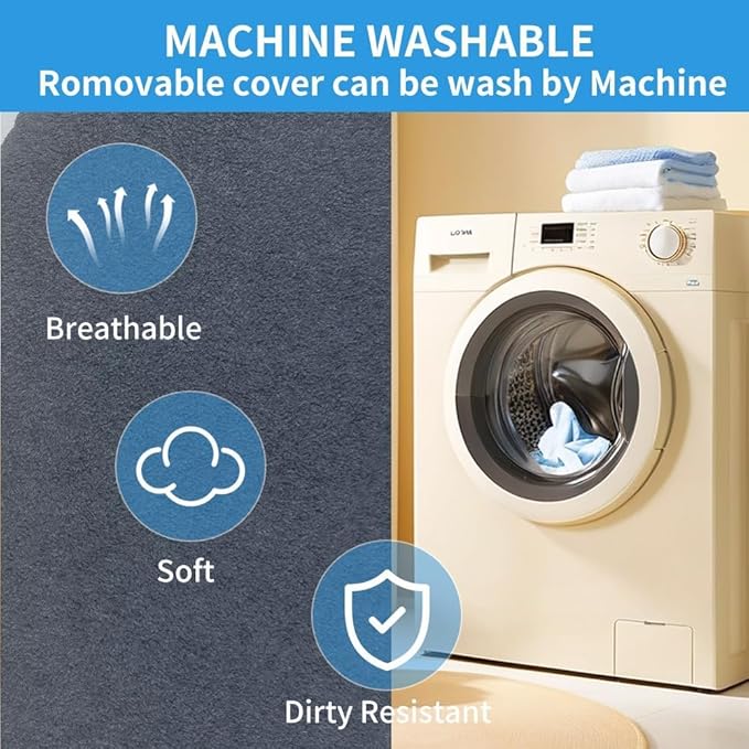 Self-Warming Heated Orthopedic Dog Bed with Dual-Side Comfort (Grey), Reversible Heating Pad for Cats & Small Pets, Waterproof and Machine Washable