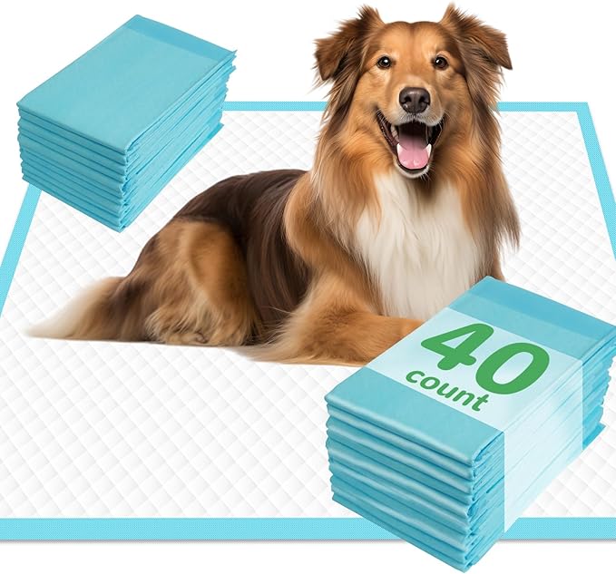 Dog Pee Pads Extra Large 30"x36", 40-Count Puppy Pads XXL, Leak-Proof X-Large Pee Pads for Dogs, Super Absorbent Dog Potty Training Pads XL, Disposable Pet Urine Bed Pads for Doggie, Cats