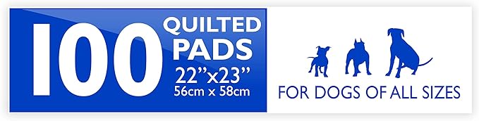 Four Paws Wee-Wee Super Absorbent Unscented Pee Pads for Dogs & Puppies with Insta-Rise Border, Leak-Proof Dog Housebreaking Potty Training Floor Protection, 22" x 23", 100 Count