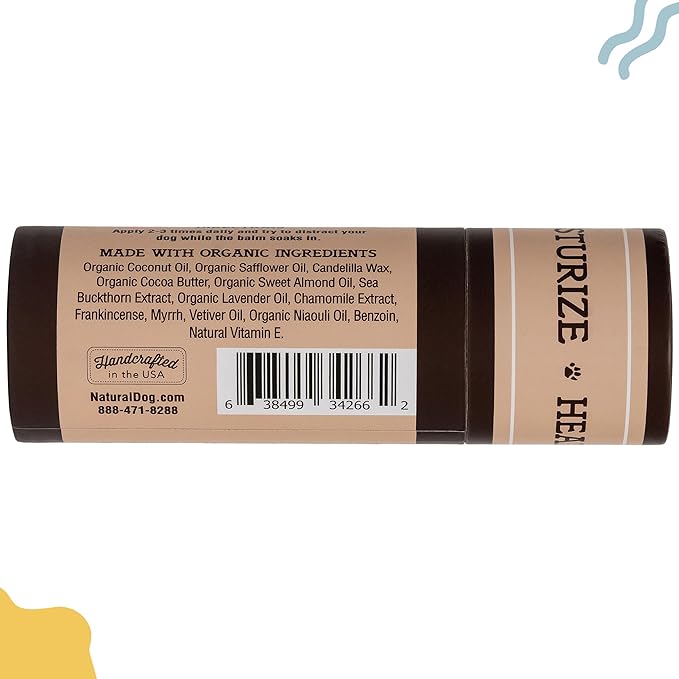 Natural Dog Company Skin Soother Balm for Dogs – 2oz Stick, All Natural Hot Spot & Rash Relief – Organic Itchy Skin Soothing Moisturizer for Dry, Red, Crusty Skin – Lick-Safe Dog Balm, Made in USA