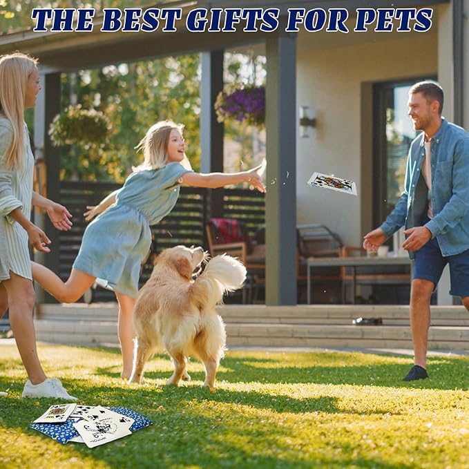 15PCS Funny Poker Dog Toys- Plush Interactive Toys with Crinkle Paper for Small, Medium Puppies- Fun Novelty Play- Cool Stuffed Gifts for Dog Birthday(Black)