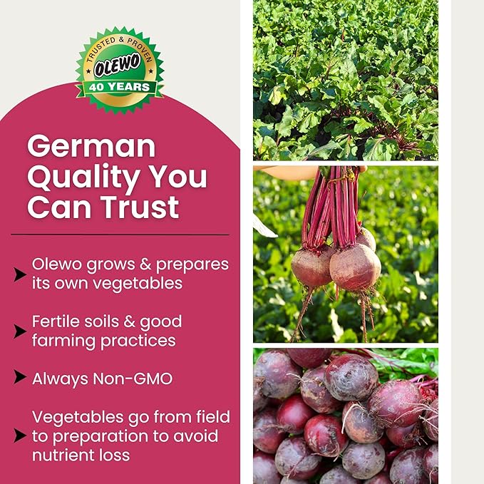 Olewo Original Red Beets for Dogs – Natural Skin & Coat Dog Food Topper, Anti Itch, Dehydrated Vegetables, Whole Food Supplements & Vitamins, Fiber for Dogs, 5.5 lbs