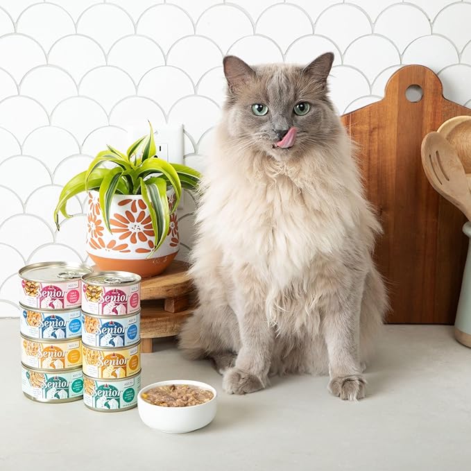 Weruva Senior Cat Food, Golden Moments Variety Pack, 5.5oz Can, Pack of 12