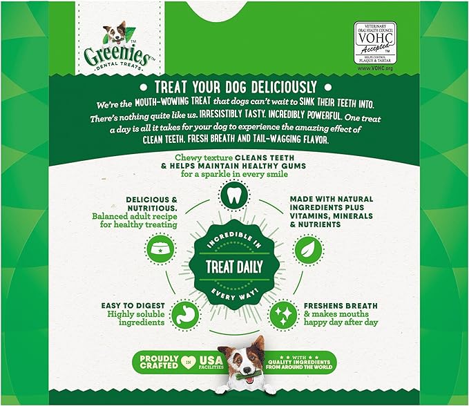 Greenies Veterinarian-Recommended Natural Dental Dog Treats Teenie Size, Original Flavor, 54 oz. Pack, 192 Count