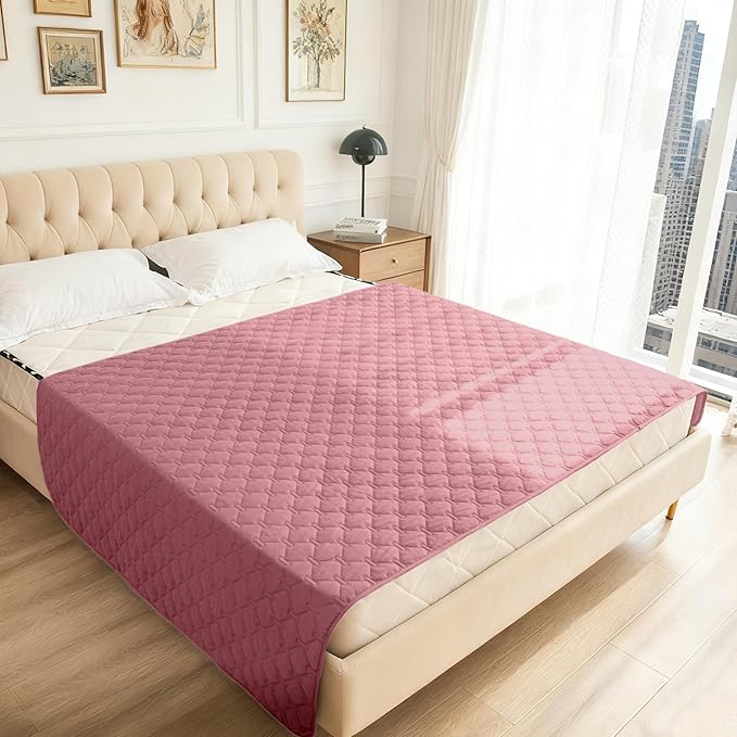 gogobunny 3X Stronger Waterproof Pet Blanket, Scratch Proof Furniture Protector for Dogs Cats, Reversible Cover 82x120 Inch, Dark Pink/Light Pink