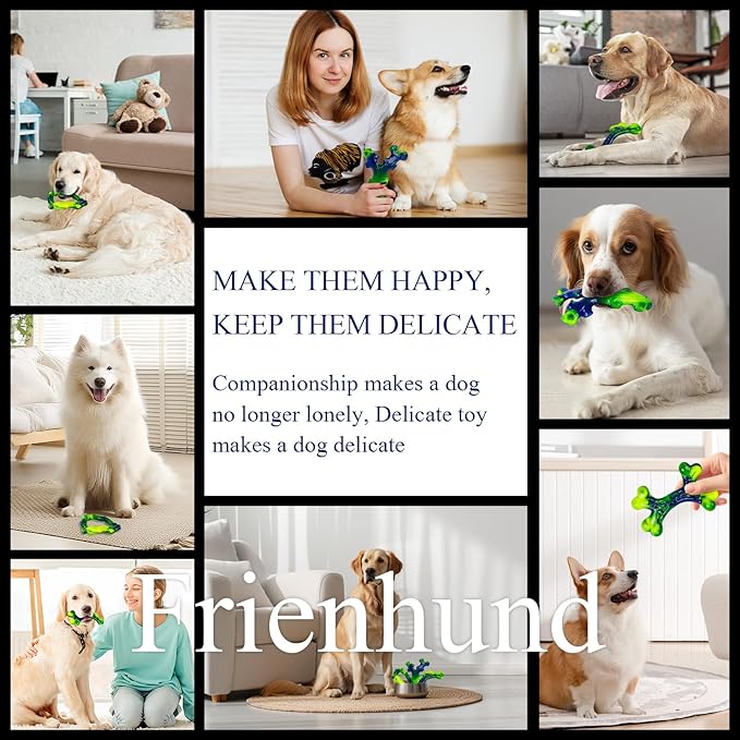 6-Pack Indestructible Dog Toys for Large Breed: Dog Toys for Aggressive Chewers, Durable Nylon Bone for Large Dogs, Dog, Peanut Butter Flavor