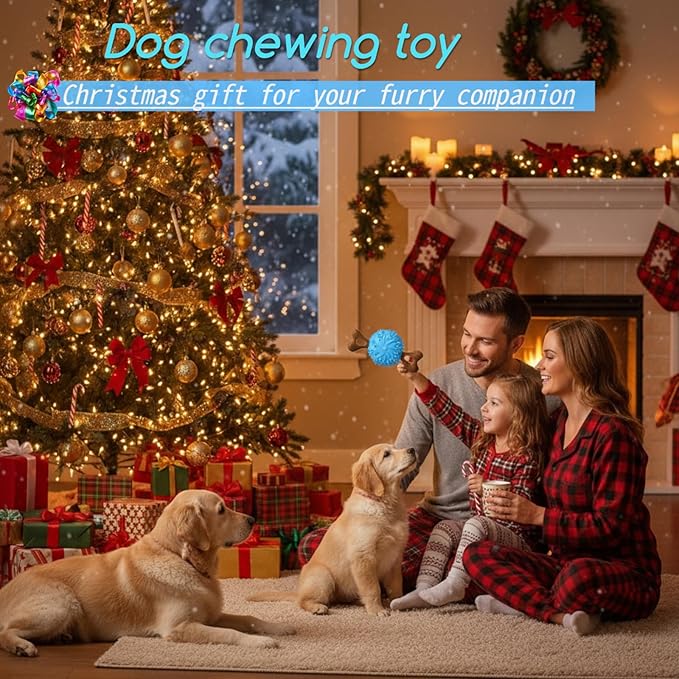 Indestructible Dog Chew Toy, Durable Chew Toy for Small and Medium Dogs, Interactive Bone Toy to Keep Dogs Busy, Teeth Cleaning Toy, Multifunctional Dog Toy for Treats/Cleaning/Chewin