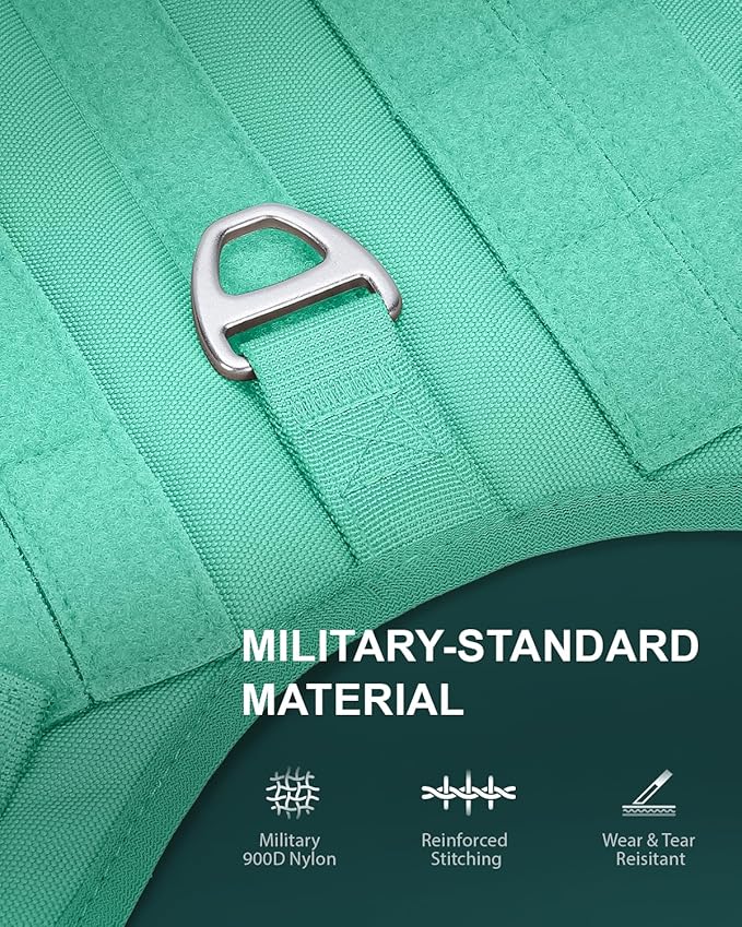 FAYOGOO Tactical Dog Harness for Large Medium Dogs - Mesh Breathable Dog Harness Escape Proof with Handle - No Pull Military Service Dog Vest with Removable Patches for Walking,Training,Hiking