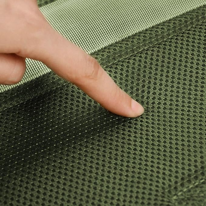 Tactical Dog Backpack Harness for Large Breed Original Design Metal Buckle Vest with Side Bags Pouches for Service Working Training (Green (with 2 Pouches), XL)