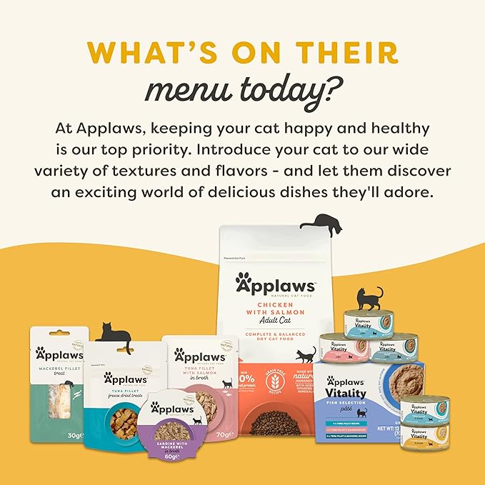 Applaws Vitality Wet Cat Food in Broth, Natural Cat Food with Added Vitamins & Minerals, Grain-Free, Carrageenan Free, Chicken Breast in Broth (24 Count, 5.5oz Cans)