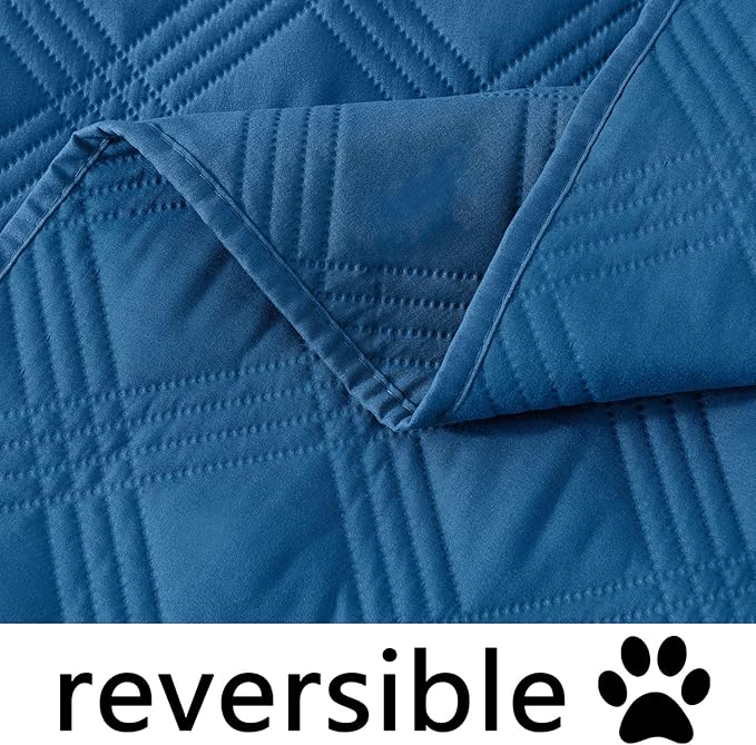 hyha Waterproof Dog Blanket, Reversible Pet Bed Blanket, Soft Sofa Couch Cover for Dogs Washable, Waterproof Pet Couch Covers for Sofa Puppy Cats Furniture Protector(40"x80", Navy Blue/Navy Blue)