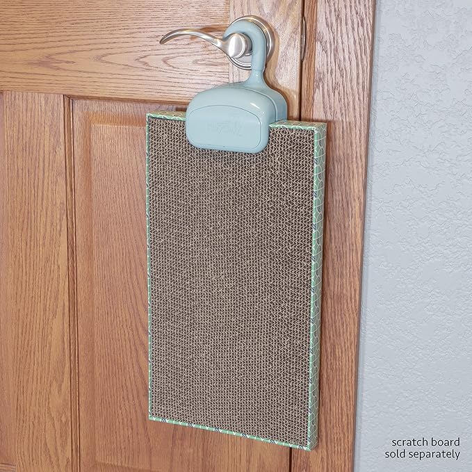 Kitty City Over The Door Cat Scratcher Clip – Space Saving Vertical Scratching Pad Holder for Cats – Protect Furniture & Doors – Fits Most Standard Scratch Pads – Easy Hook On Setup