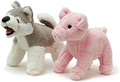 Jeffers Pet Animal Cuddlers Plush Dog Toy with Squeaker, 8" – Soft Interactive Puppy Toy for Small & Medium Breeds, Indoor or Outdoor Play, Fetch, Snuggle, Cute, Great Gift for Christmas - Pink Pig