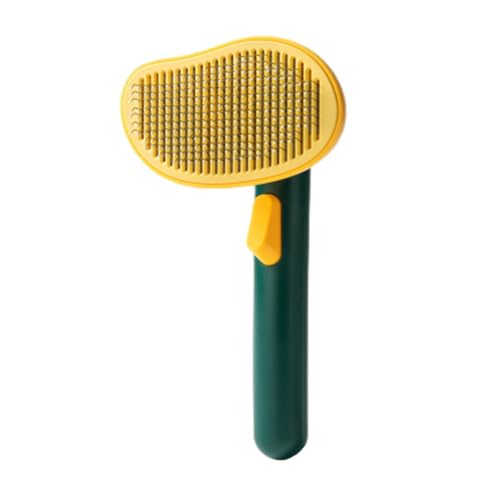 Dog Brush with Release Button, Mango Cat Brush for Long or Short Haired Cats Dogs Rabbits, Skin Friendly Deshedding Grooming Tool for Gently Removes Loose Fur Undercoat