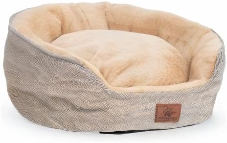 WINDRACING Cat Beds for Indoor Cats, Dog Bed for Small Dogs Breeds, Soft Kennel Bed, Comfy Durable Pet Sleeping Bed, Washable Roun Cat Bed & Non-Slip Bottom, Size 21" L x 18" W x 7" Th