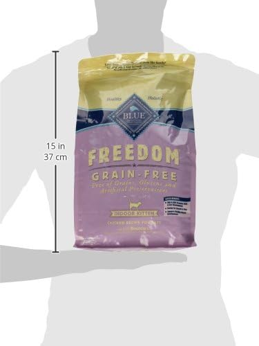 Blue Buffalo Freedom Grain-Free Indoor Dry Kitten Food with DHA, Complete & Balanced Nutrition for Kittens, Chicken Recipe, 5-lb. Bag