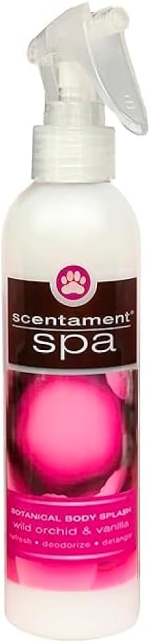 Best Shot Scentament Spa Botanical Body Splash, Detangler Spray, Body Spray for Pets, Cat and Dog Cologne Spray, Wild Orchid Vanilla, 8 Oz.
