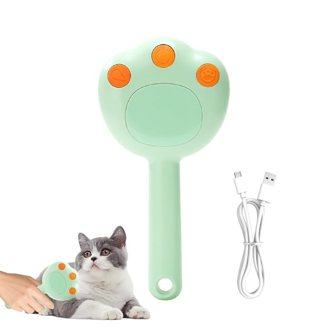 Cat Steam Brush, Pet Grooming Brush USB Charging Dog Spray Comb with Water Tank for Cats Dogs Hair Shedding