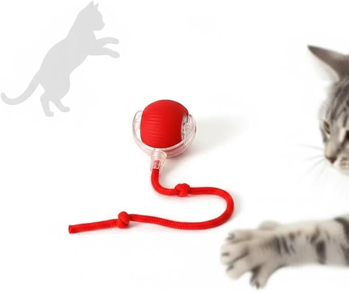 Interactive Cat Ball Toy, Motion Activated Rolling Ball with LED Light, Automatic Moving Pet Entertainment Equipment, Spherical Shape, 2x2x2 Inches