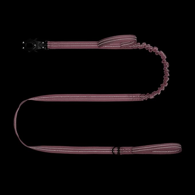 ICEFANG Tactical Dog Leash,K9 Training Walking Bungee Lead with 2 Control Handle,Heavy Duty Quick Release Metal Clasp,for Medium Large Breed (Pink, 6 FT)