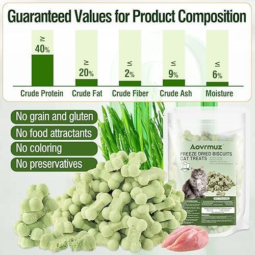 Freeze Dried Cat Dog Treats Chicken Liver Salmon 7.05 oz Crunch Healthy Biscuit Snacks