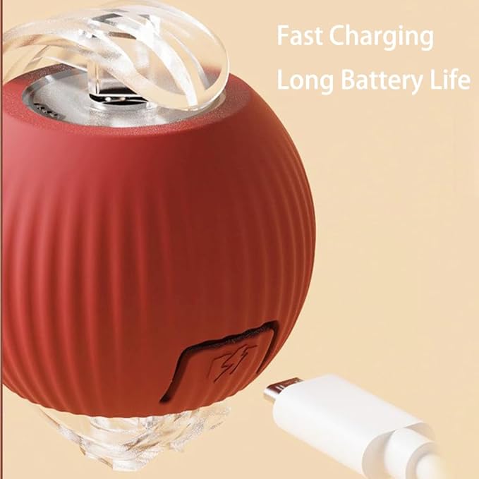 Interactive Cat Toys Motion Activated,Automatic Rolling Pet Ball,Obstacle Avoidance 3 Play Modes Quiet Durable Chew Resistant Material USB Rechargeable Long Battery Life for Cats (Green+Red)