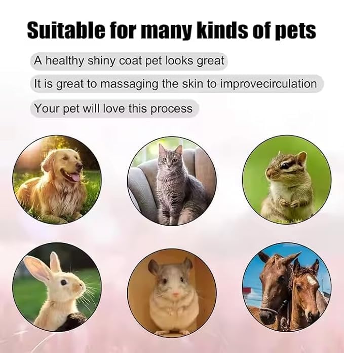 Self Cleaning Slicker Brush, Dog Cat Bunny Pet Grooming Shedding Brush, Easy to Remove Loose Undercoat, Pet Massaging Tool Suitable for Pets with Long or Short Hair (Blue)