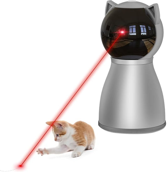 YVE LIFE Laser Cat Toys for Indoor Cats,The 4th Generation Real Random Trajectory Motion Activated Rechargeable Automatic Cat Laser Toy,Interactive Cat Toys for Bored Indoor Adult Cats/Kittens (Gray)