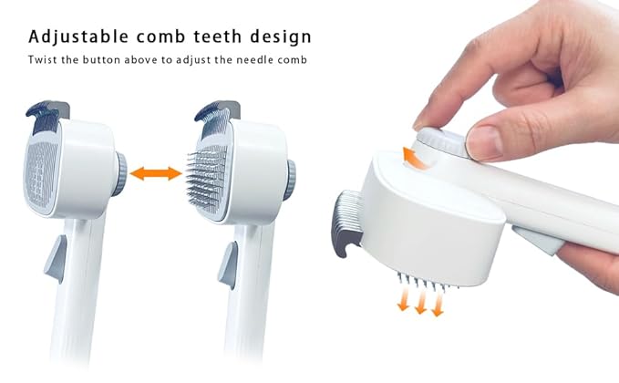 2-In-1 Pet Grooming Kit;Dog Brush For Shedding，Cat Brush For Long Haired Cats- Self-Cleaning Shedding & Detangling Brush,Dual-Direction Design - Professional For Long/Short Haired & Indoor Cats